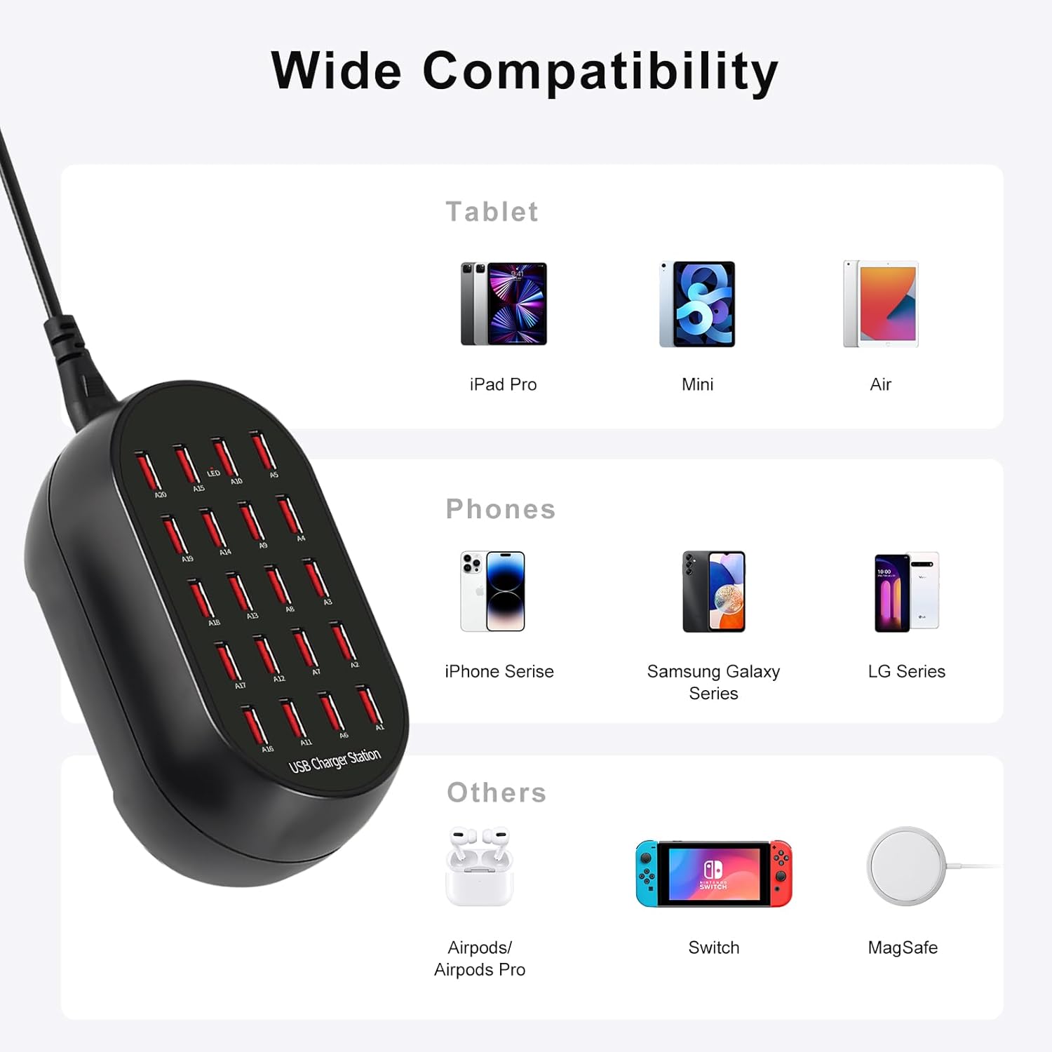 1772702677_746_20-Port-USB-Charging-Station-100W-Charger-Hub 20-Port USB Charging Station, 100W Charger Hub