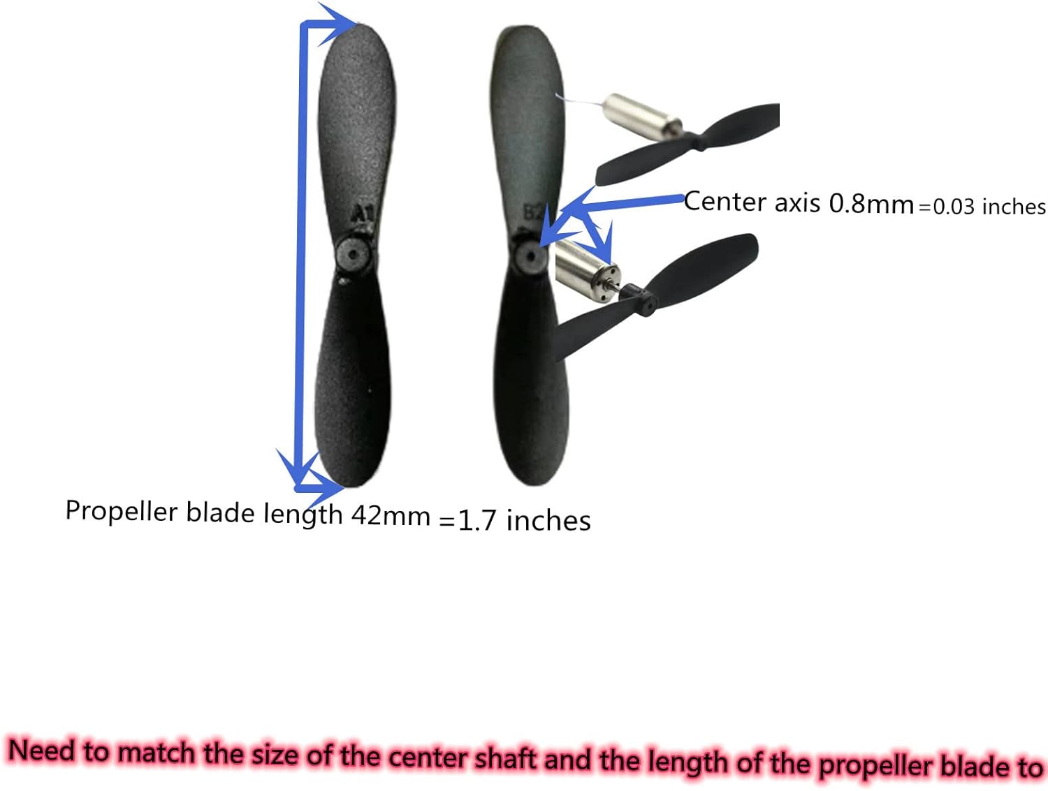 1777820019_905_Mini-Propeller-for-RC-Aircraft-42mm-Nylon Mini Propeller for RC Aircraft, 42mm Nylon
