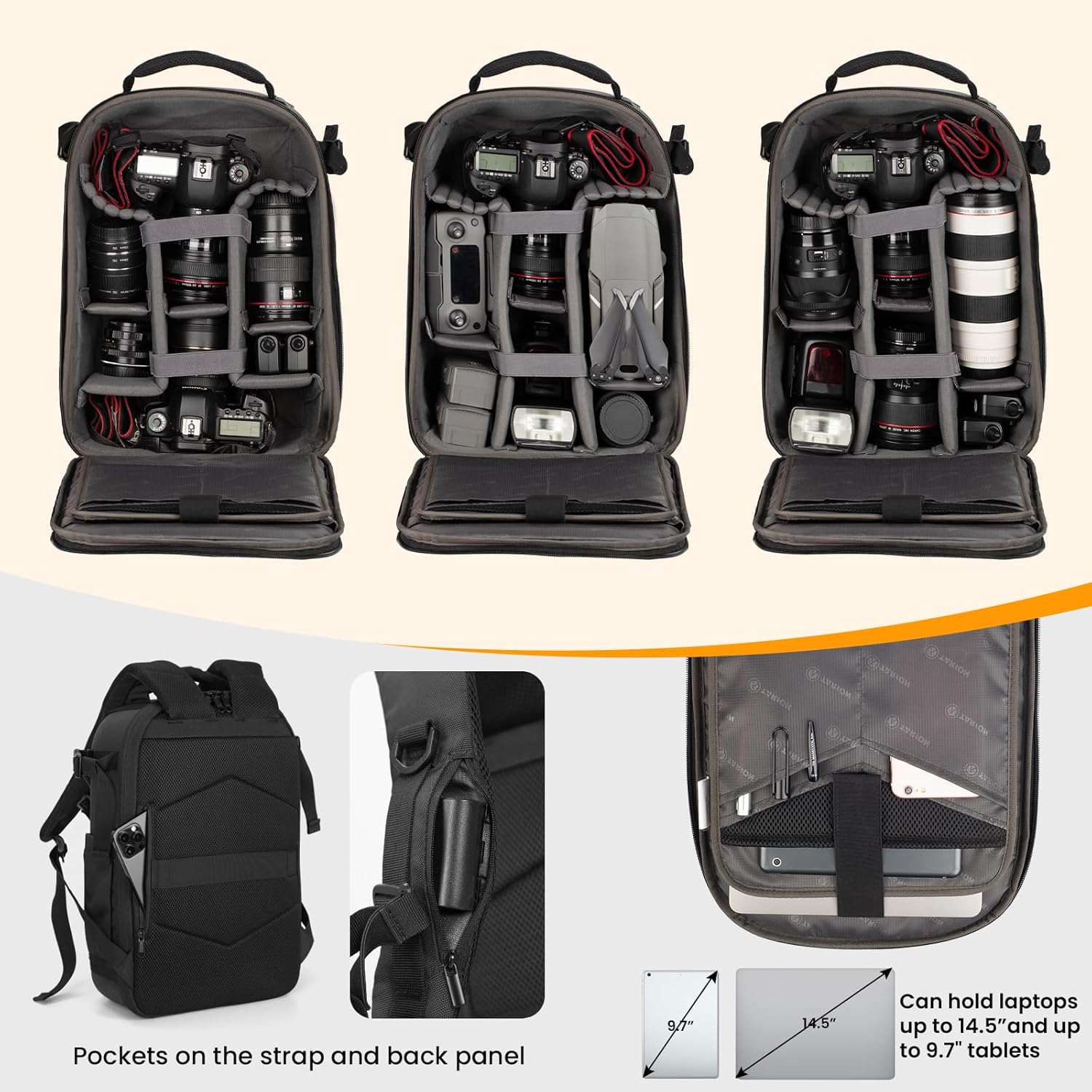 1778343112_945_TARION-Hardshell-Camera-Backpack-with-Laptop-Compartment TARION Hardshell Camera Backpack with Laptop Compartment