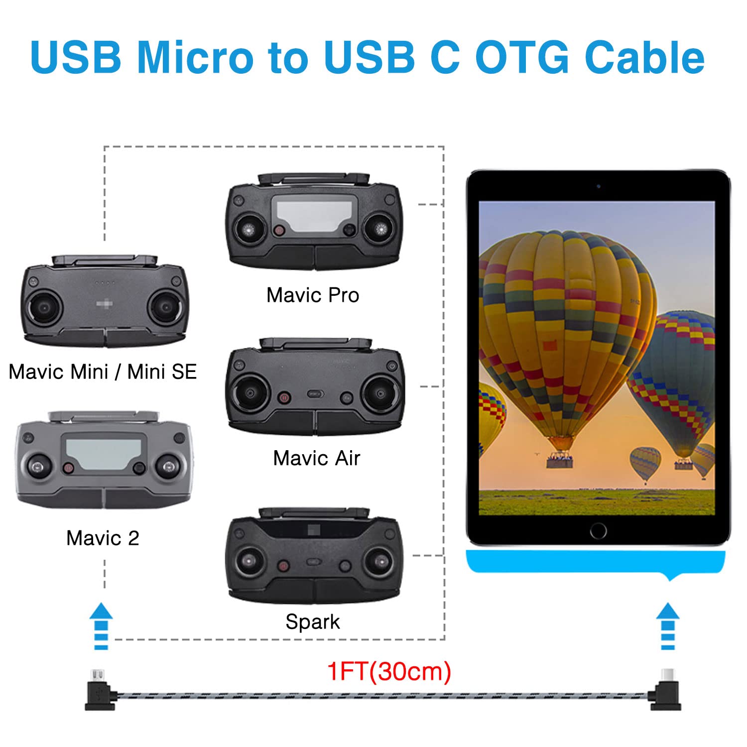 1780190447_109_1FT-OTG-USB-C-Cable-for-DJI-Drones 1FT OTG USB-C Cable for DJI Drones