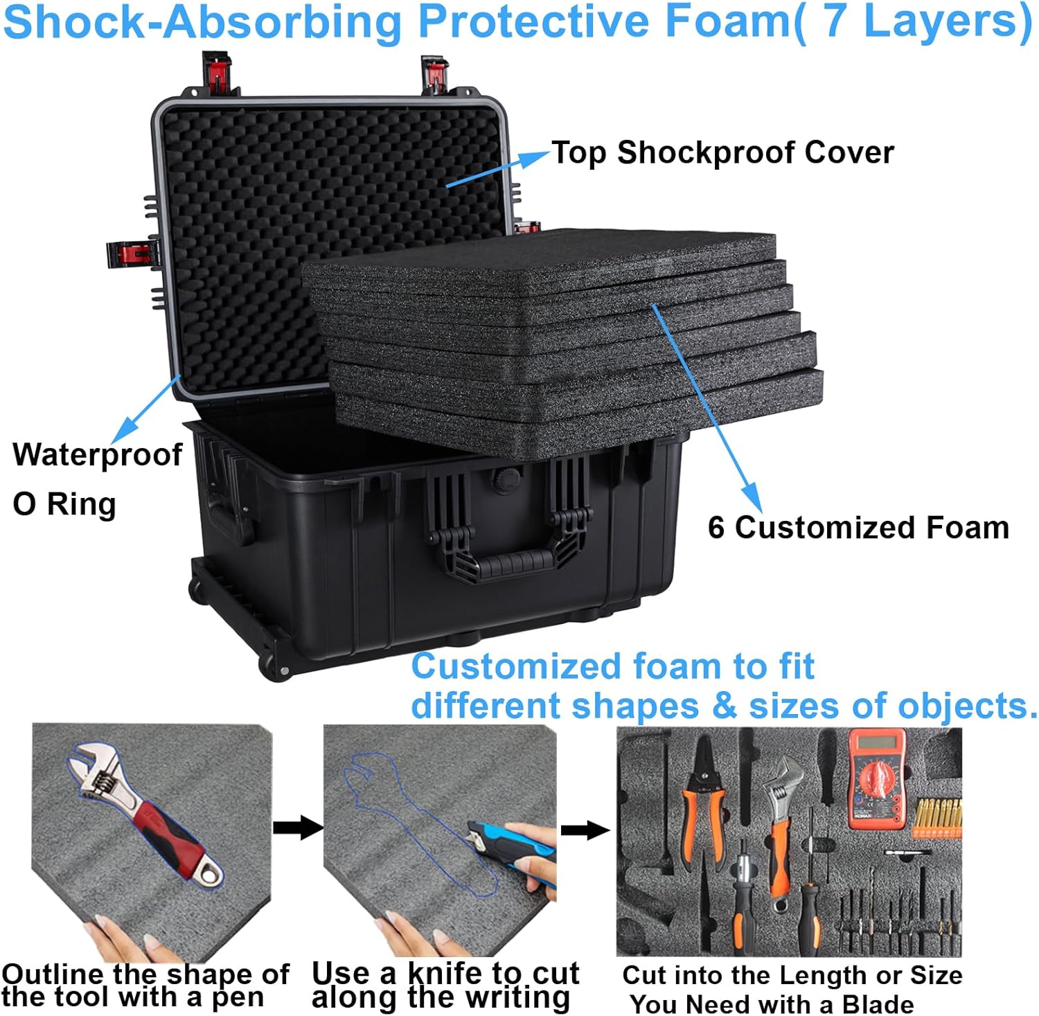 1780450348_373_Regetek-Waterproof-Rolling-Hard-Case-Shockproof Regetek Waterproof Rolling Hard Case, Shockproof