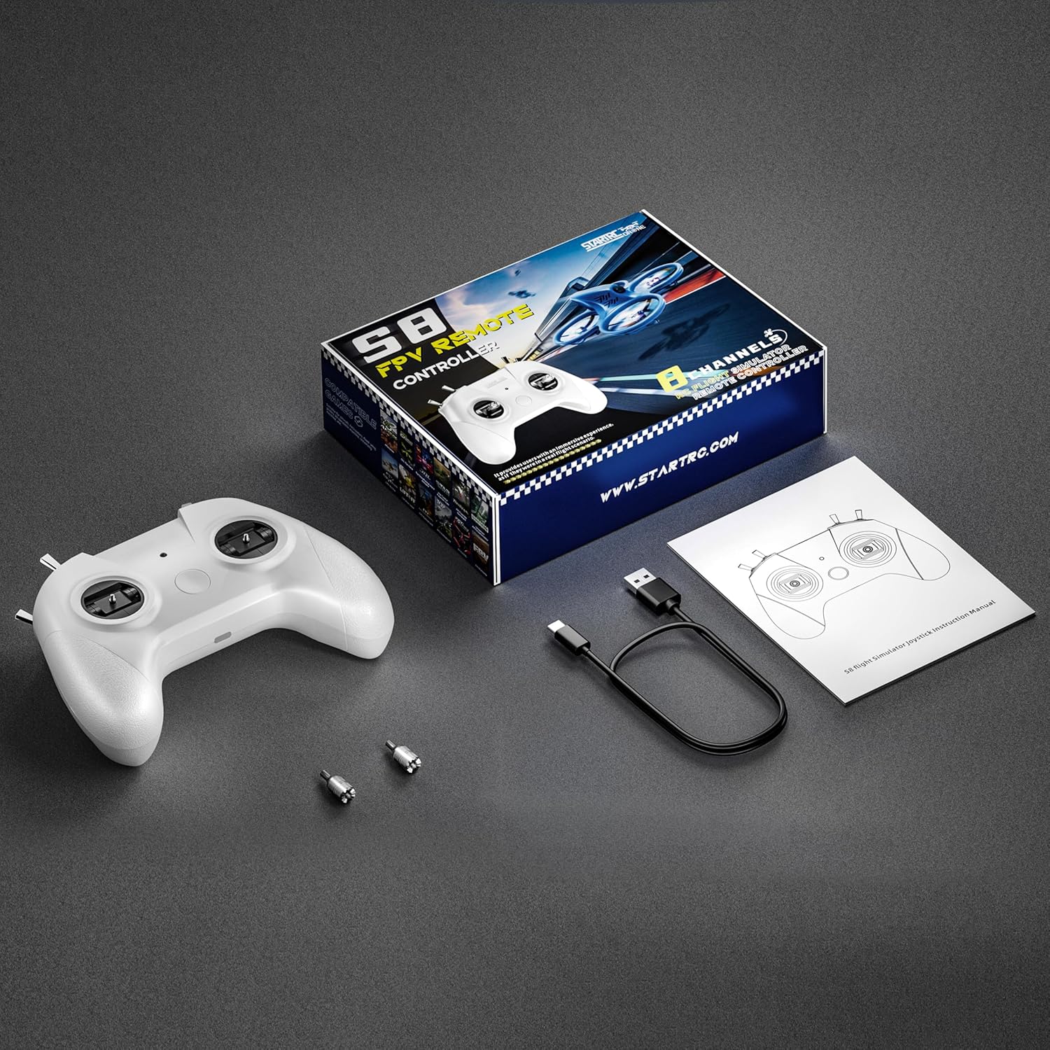 1780886674_936_FLYDrone-S8-FPV-Simulator-Controller-White FLYDrone S8 FPV Simulator Controller, White
